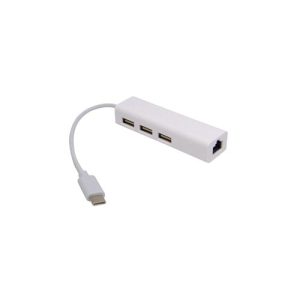 CABLE 10CM ADAPTADOR LAN USB 3.1- USB-CM A ETHERNET RJ-45 HUB-3-AH BLCO