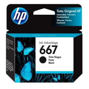 Cartucho de Tinta 3YM79A CARTRIDGE HP 667 NEGRO 120PAG DJET 1216 1275 2336 2375
