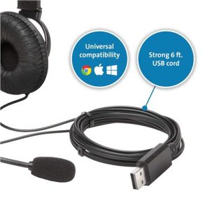 Audífonos KENSINGTON HEADPHONES WITH MICROPHONE WIRED - K97601WW