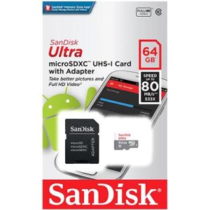 Memoria MIcroSDXC 64gb ULTRA w/adap USH-1 C10 Android 100MB - SDSQUNR-064G-CN3MA