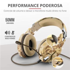 Audífonos TRUST GXT322D CARUS HEADSET DESERT - 22125