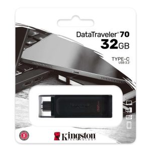 Pendrive DT70/32GB - Kingston DataTraveler 70 - Unidad flash USB - 32 GB - USB-C 3.2 Gen