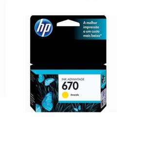 Cartucho de Tinta  HP 670 Amarillo 300 Páginas 3525 - CZ116A