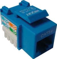 Cable Conector NEXXT Keystone CAT5e 110 Azul