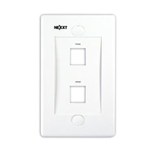 Cable Placa al muro 2 puerto RJ-45 Blanc - NEXXT
