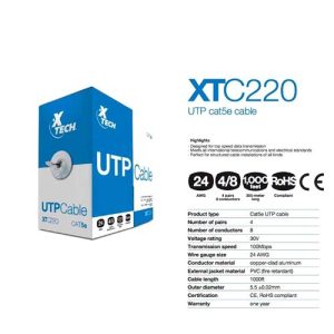 Cable XTECH UTP CBL CAT5E 1000FT GRAY XTC-220 24 AWG - XTC-220