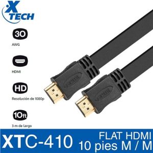 Cable HDMi Macho/Macho 3MTS/Plano Monitor/TV/Proyector - XTC-410 - XTECH