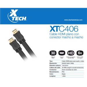 Cable HDMi Macho/Macho 1MET/Plano Monitor/TV/Proyector - XTC-406 - XTECH