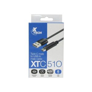 Cable TIPO C MACHO A USB 2.0 MACHO 1.8 MTS - XTC-510 - XTECH