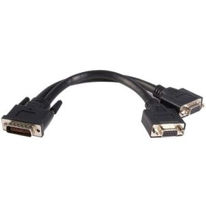 Cable Negro  de 0,2M de LFH59 A Doble Dual VGA-DMS59 Macho - 2X VGA H - DMSVGAVG