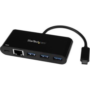 Adaptador Startech Multipuertos USB-C de Red Ethernet con Hub de 3 - US1GC303APD