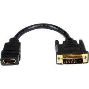 STARTECH Adaptador de 20cm HDMI a DVI - DVI-D Macho - HDMI Hembra - - HDDVIFM8IN