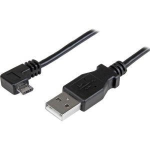 Cable de 2m Micro USB con conector acodado a la derecha - - USBAUB2MRA - STARTEC
