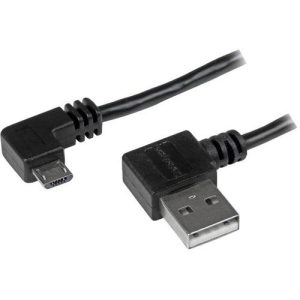 Cable de 1m Micro USB con conector acodado a la derecha - USB2AUB2RA1M - STARTEC
