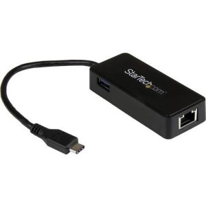 Adaptador de Red Gigabit USB-C con Puerto USB Extra - Adap - US1GC301A