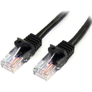 Cable de Red de 10m Negro Cat5e Ethernet RJ45 sin En - 45PAT10MBK - StarTech.com