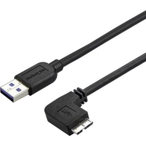 Cable STARTECH delgado de 0 5m Micro USB 3.0 acodado a la derecha - USB3AU50CMRS
