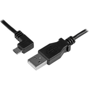 Cable de 1m Micro USB con conector acodado a la izquierda - USBAUB1MLA - STARTEC