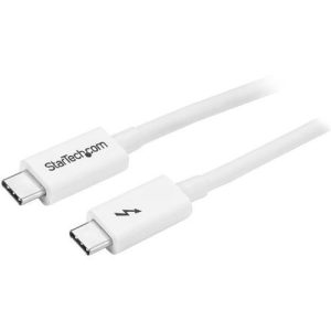 Cable Startech de 1m Thunderbolt 3 Blanco - Cable Compatible con US - TBLT3MM1MW