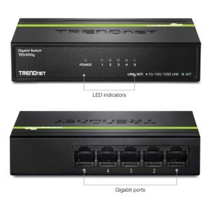 TRENDnet TEG S50G Switch - 5 x 10/100/1000 - desktopTEG-S50g -