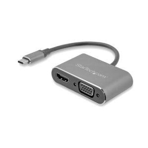 Adaptador multipuerto - CDP2HDVGA - Startech USB C to VGA and HDMI - Aluminum - USB-C