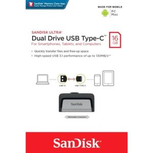 Pendrive Ultra 16gb Dual Drive USB 3.1 Type-C (Android/Apple) - SDDDC2-016G-G46