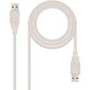 Cable USB 2.0 A-A M/M 1.8MTS BEIGE - 303018
