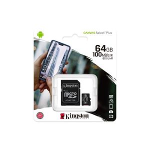 Tarjeta KINGSTON 64GB SDHC Canvas Select Plus 100R C10 UHS-I U1 V10 - SDS2/64GB