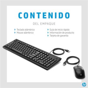 HP COMBO TECLADO+MOUSE HP 160 USB NEGRO - 6HD76AA