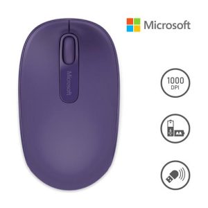 Mouse Wireless Mbl Mouse 1850 Purple - U7Z-00041 - MICROSOFT