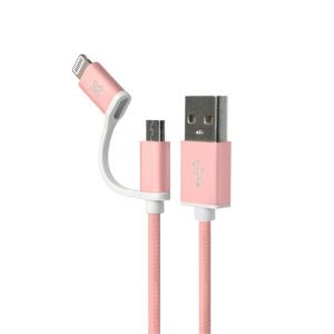 Cable KX KAC-010RG Cable Lightning Braided 3.3ft/1m RoseGold - KAC-010RG